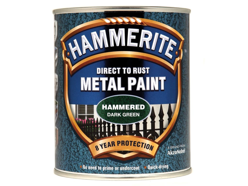 Direct to Rust Hammered Finish Metal Paint Dark Green 750ml                     