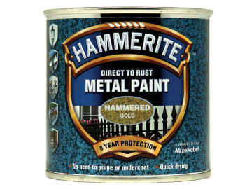 Direct to Rust Hammered Finish Metal Paint Gold 250ml                           