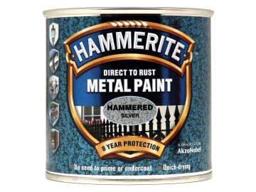 Direct to Rust Hammered Finish Metal Paint Silver 250ml                         