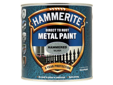 Direct to Rust Hammered Finish Metal Paint Silver 2.5 Litre                     