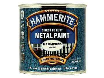 Direct to Rust Hammered Finish Metal Paint White 250ml                          