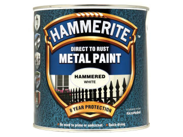 Direct to Rust Hammered Finish Metal Paint White 2.5 Litre                      