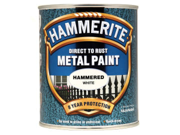 Direct to Rust Hammered Finish Metal Paint White 750ml                          