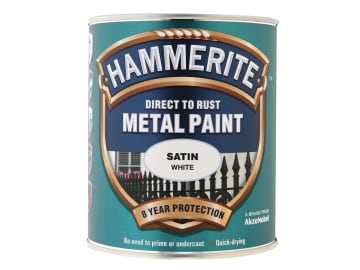Direct to Rust Satin Finish Metal Paint White 750ml                             
