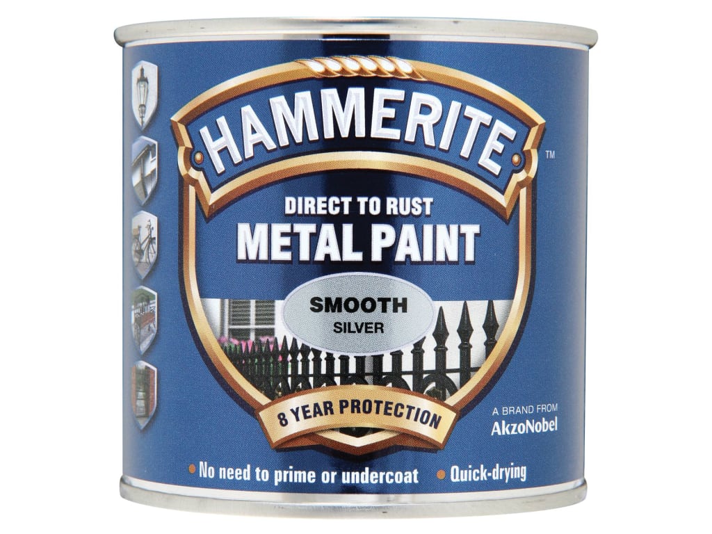 Direct to Rust Smooth Finish Metal Paint Silver 750ml                           
