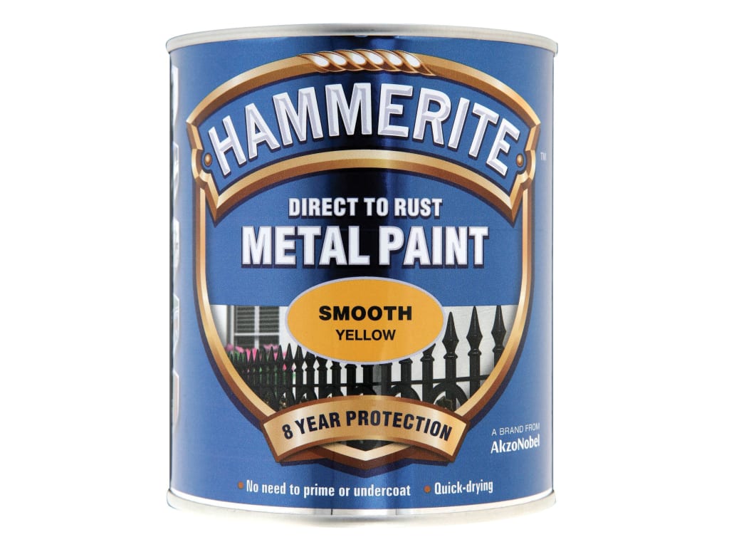 Direct to Rust Smooth Finish Metal Paint Yellow 750ml                           
