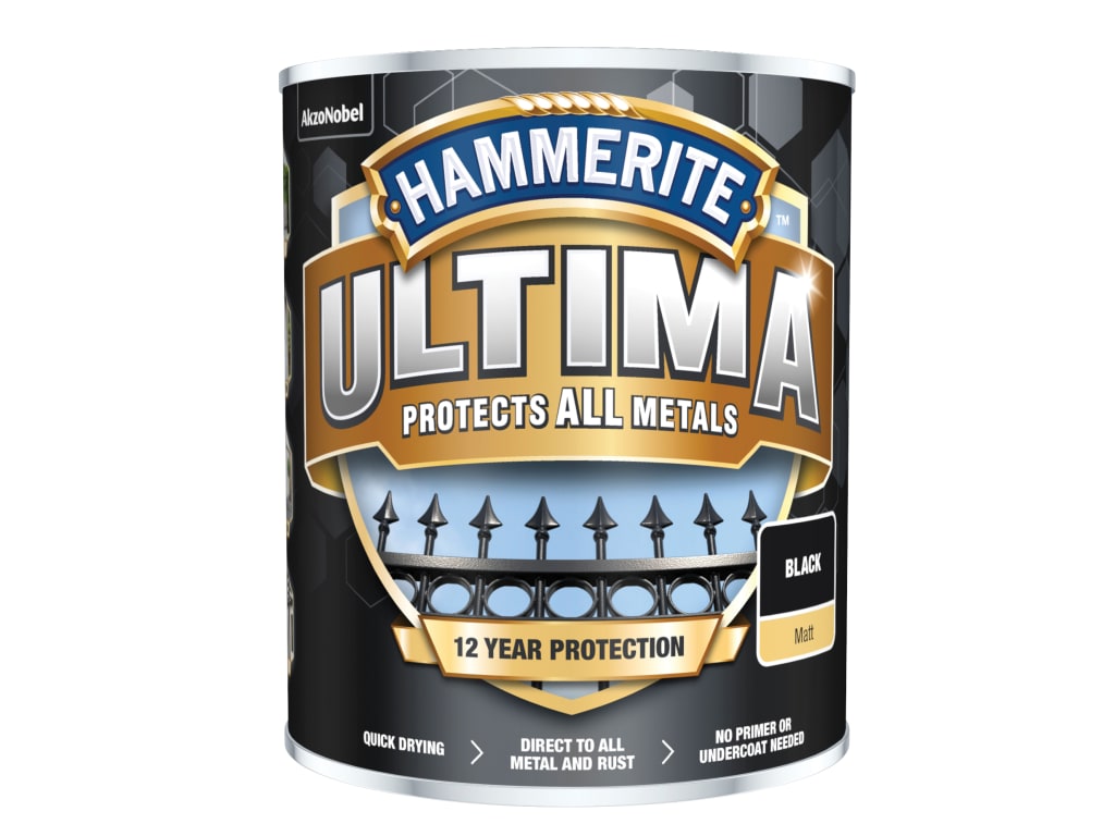 Ultima Metal Paint Matt Black 750ml                                             