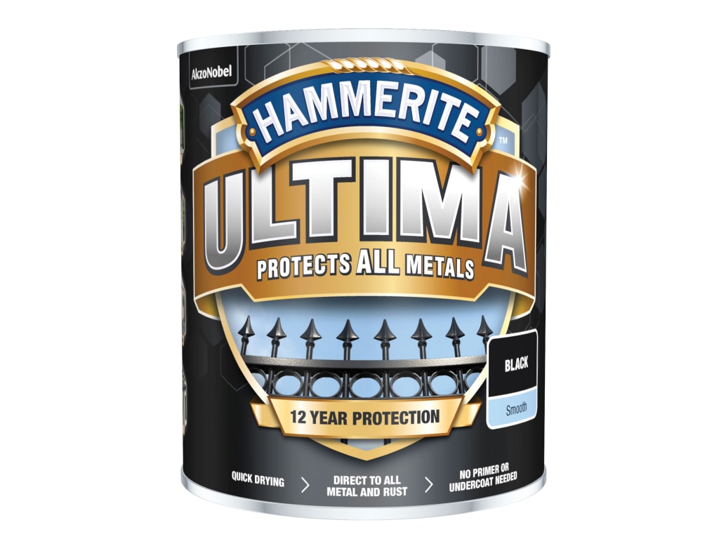 Ultima Metal Paint Smooth Black 750ml                                           