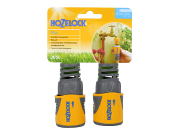 2050 Hose End Connector Plus for Ø12.5-15mm (1/2-5/8in) Hose (Twin Pack)        