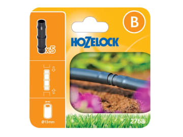 2768 Straight Connector 13mm (Pack 5)                                           