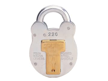 220 Old English Padlock with Steel Case 38mm                                    