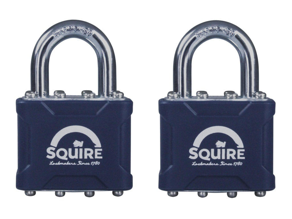 35T Stronglock Card (2) Padlocks 38mm Open Shackle Keyed                        