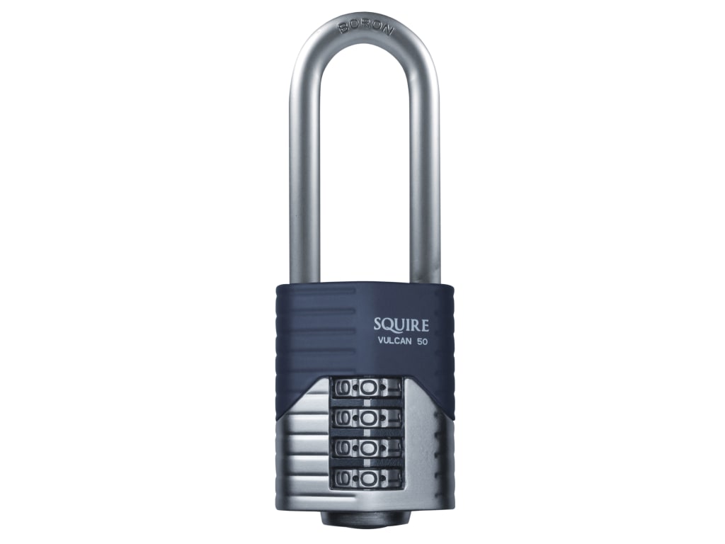 Vulcan Long Boron Shackle Combination Padlock 40mm                              