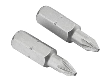 Pozidriv Insert Bits PZ1 25mm (Pack 2)                                          