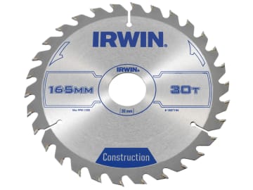 Construction Circular Saw Blade 165 x 30mm x 30T ATB                            