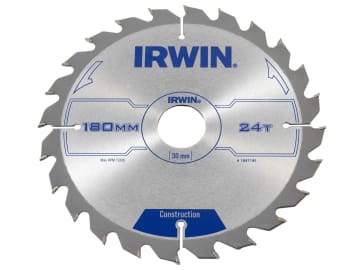 Construction Circular Saw Blade 180 x 30mm x 24T ATB                            