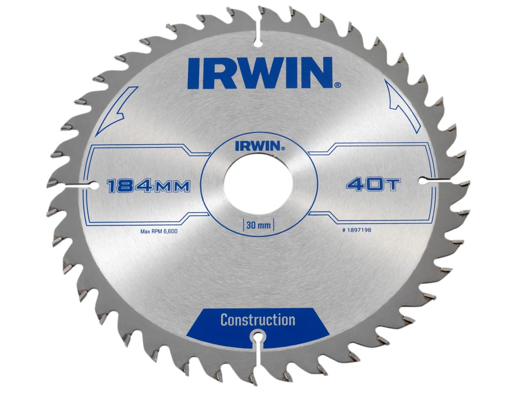 Construction Circular Saw Blade 184 x 30mm x 40T ATB                            