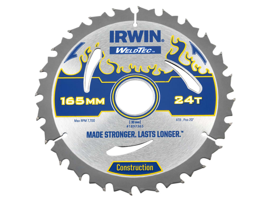Weldtec Circular Saw Blade 165 x 30mm x 24T ATB                                 