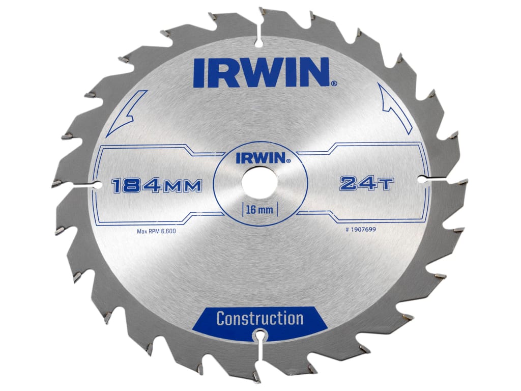 Construction Circular Saw Blade 184 x 16mm x 24T ATB                            