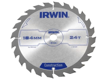 Construction Circular Saw Blade 184 x 16mm x 24T ATB                            