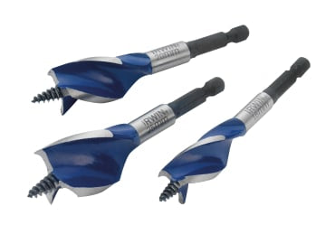 Blue Groove 6X Stubby Wood Bit Set, 3 Piece                                     