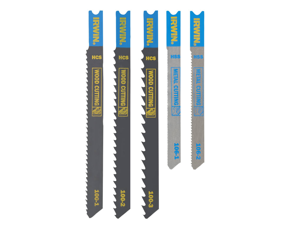 HCS/HSS U-Shank Jigsaw Blade Set, 5 Piece                                       