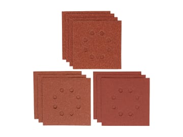 1/4 Punched Sanding Sheet Set, 10 Piece                                         