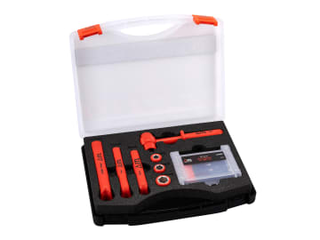 Insulated Socket, Ratchet, Spanner & Bit Set, 19 Piece                          