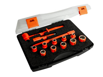 Insulated 3/8in Drive Socket Set, 13 Piece                                      