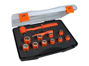 Insulated 1/2in Drive Socket Set, 12 Piece                                      
