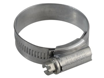 1X Zinc Protected Hose Clip 30 - 40mm (1.1/8 - 1.5/8in)                         