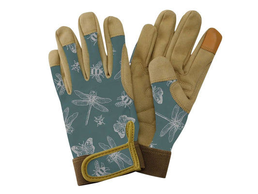 Flutter Bugs Teal Premium Comfort Gloves - Ladies Small                         