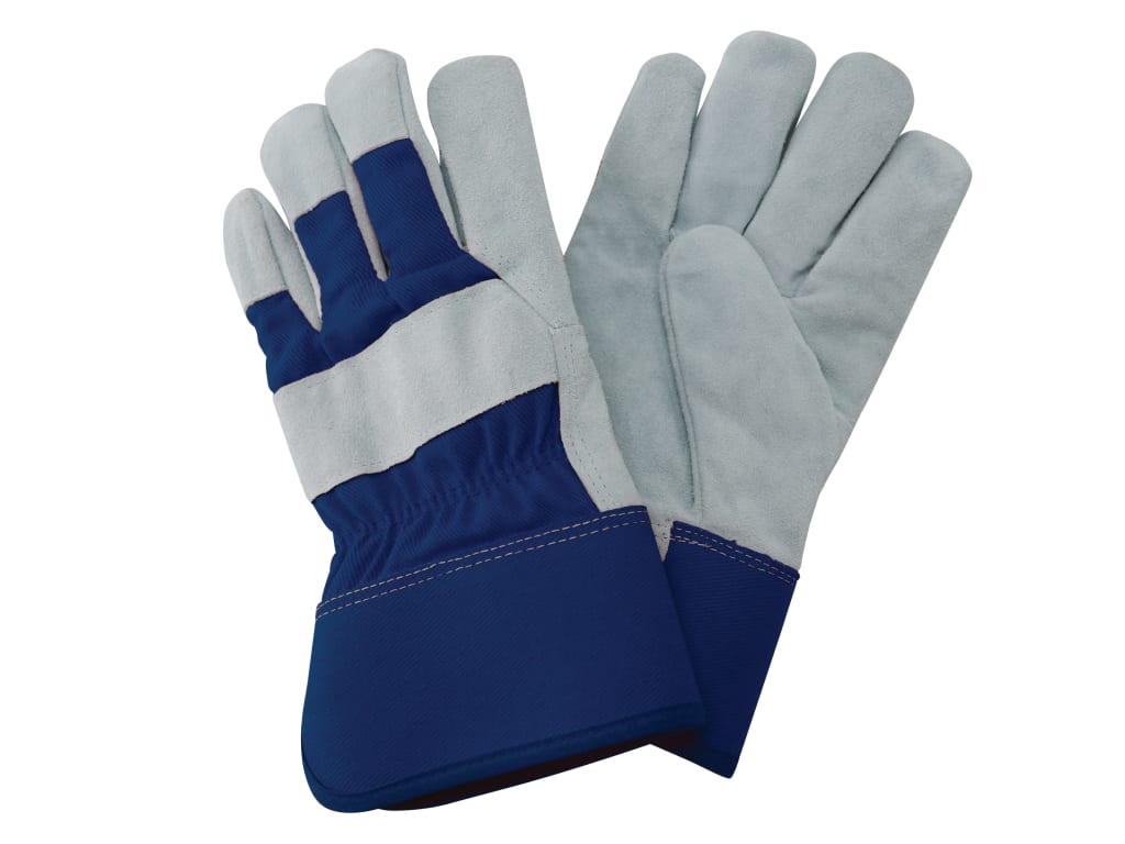 Navy Fleece Lined Rigger Gloves - Medium                                        