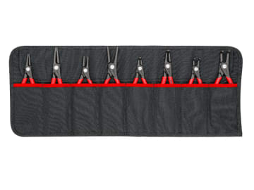 00 19 58 V02 Tool Roll Circlip Plier Set, 8 Piece                               