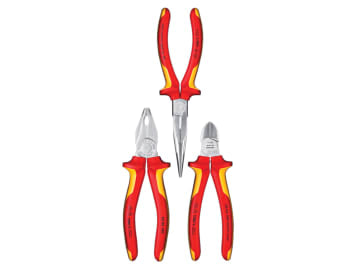 00 20 12 Elektro VDE Pliers Set, 3 Piece                                        