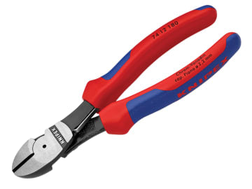 74 12 180 High Leverage Diagonal Cutters Multi-Component Grip with Spring 180mm 