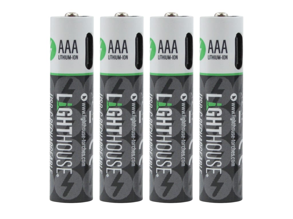 D USB-C Rechargeable Battery Li-ion Pack of 2