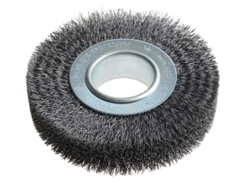 Wheel Brush D125mm x W29-31 x 40 Bore Steel Wire 0.30 + Adaptors Set 2          