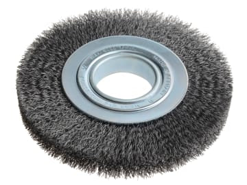 Wheel Brush D178mm x W23-25 x 50 Bore Steel Wire 0.30 + Adaptors Set 3          