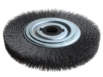 Wheel Brush D250mm x W30-35 x 100 Bore Steel Wire 0.30 + Adaptors Set 4 +1      