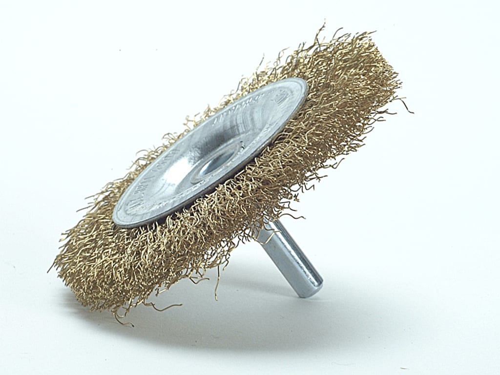 DIY Wheel Brush 75 x 10mm, 0.25 Brass Wire                                      