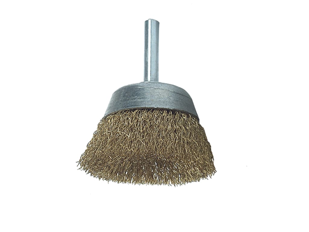 DIY Cup Brush with Shank 50mm, 0.25 Brass Wire                                  