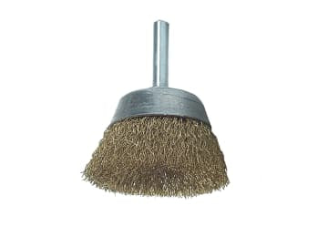 DIY Cup Brush with Shank 50mm, 0.25 Brass Wire                                  