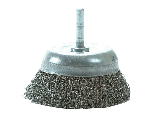 DIY Cup Brush with Shank 75mm, 0.35 Steel Wire                                  