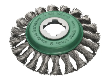 X-Lock Stainless Steel Knot Bevel Brush 115mm Non Spark                         