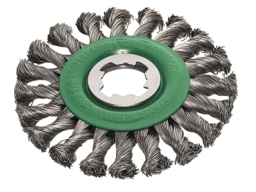 X-Lock Stainless Steel Knot Wheel Brush 125mm Non Spark                         