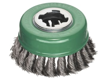 X-Lock Stainless Steel Knot Cup Brush 85mm Non Spark                            