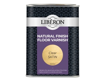 Natural Finish Floor Varnish Clear Satin 1 litre                                