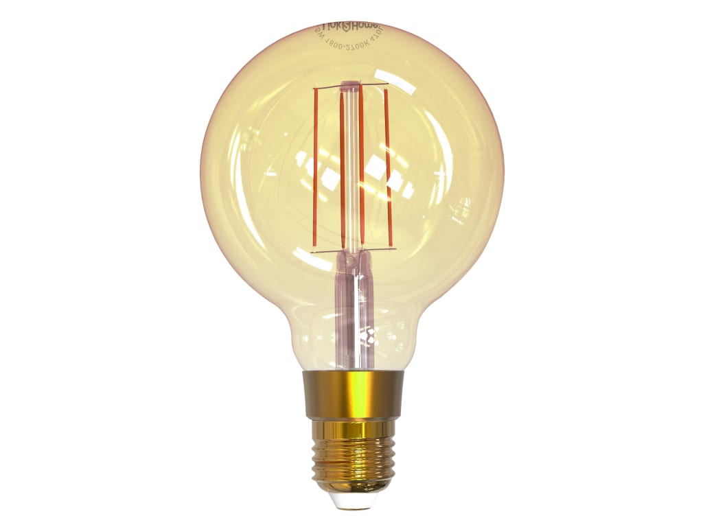 Wi-Fi LED ES (E27) Balloon Filament Dimmable Bulb, White 470 lm 5.5W            