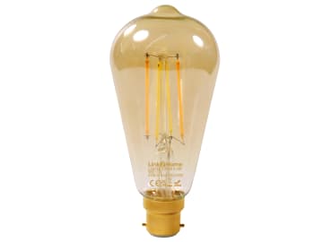 Wi-Fi LED BC (B22) Pear Filament Dimmable Bulb, White 470 lm 4.5W               
